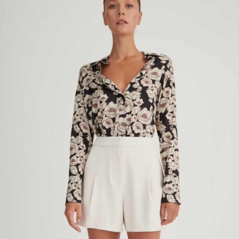 HANSEN & GRETEL JULES SHIRT SEPIA FLORAL NWT